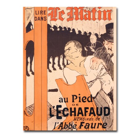 Trademark Fine Art Henri Tolouse Lautrec 'L'Abbe Faure dans Le Matin' Art, 24x32 BL00392-C2432GG